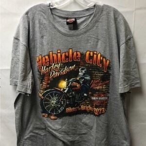 Harley Davidson Men's Gray T-Shirt - Size XL